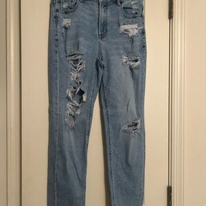 American Eagle Outfitters Light Blue Distressed Jeans